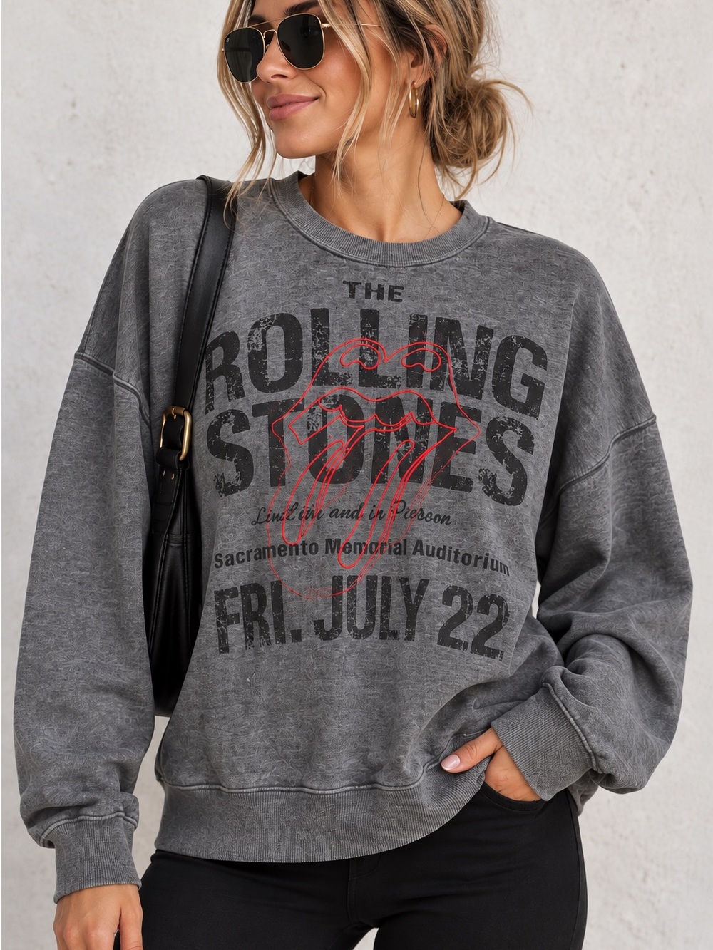 Rolling Stones Graphic Crewneck Sweatshirt